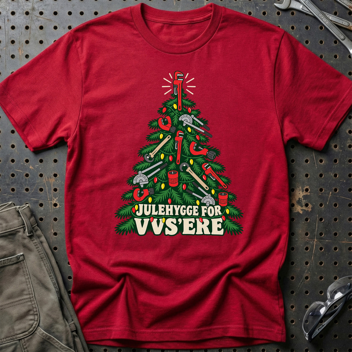 
VVS'er – Julehygge – Unisex T-Shirt – Rød