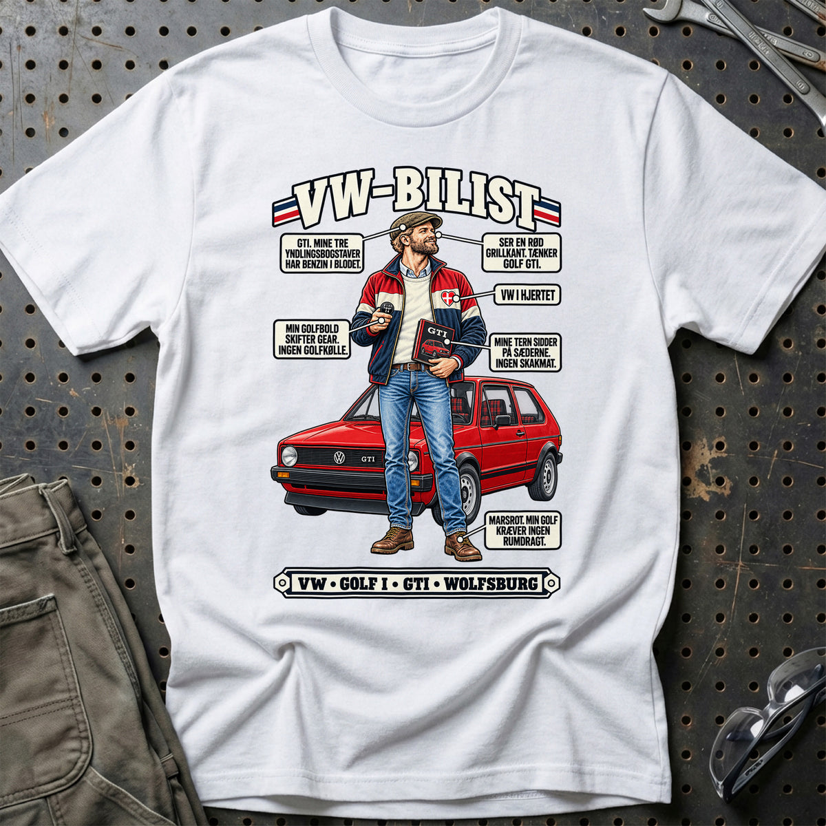 
VW-Bilist T-Shirt – Hvid
