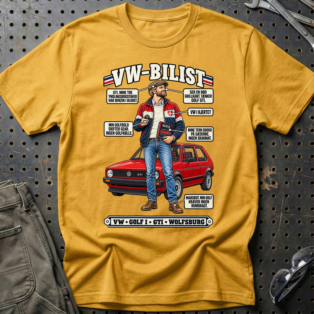 
VW-Bilist T-Shirt – Guld