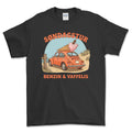 VW Søndagstur - Benzin & Vaffelis T-Shirt-Beklædning-VW-Sort-S-Garage Culture Shop- garage - man cave - merchandise