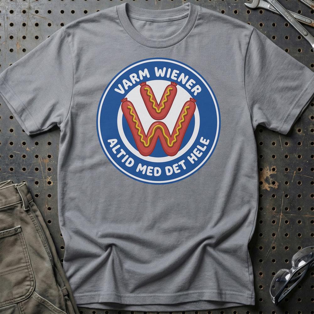 VW Varm Wiener Altid Med Det Hele T-Shirt-Beklædning-VW-Grå Sport-S-Garage Culture Shop- garage - man cave - merchandise