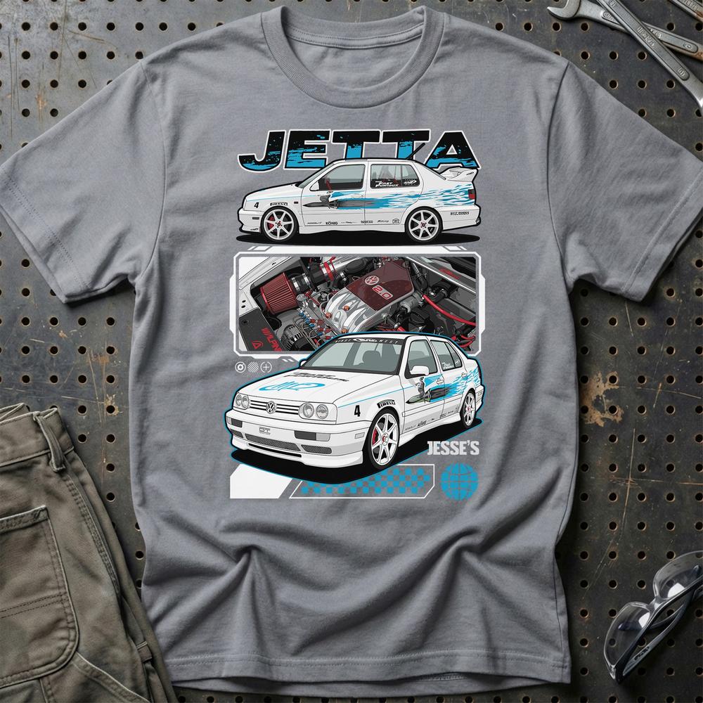VW Volkswagen Jetta Fast And Furios Cars T-Shirt-Beklædning-VW-Grå Sport-S-Garage Culture Shop- garage - man cave - merchandise