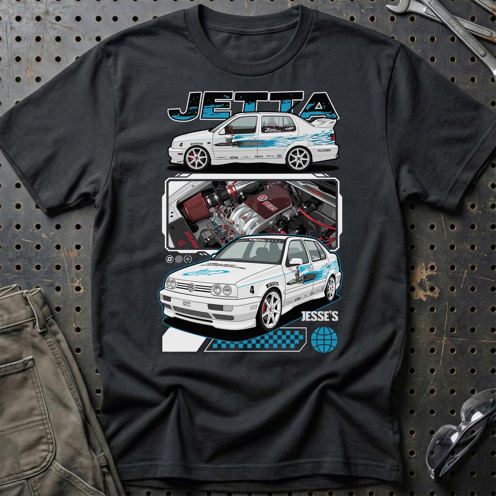 VW Volkswagen Jetta Fast And Furios Cars T-Shirt-Beklædning-VW-Sort-S-Garage Culture Shop- garage - man cave - merchandise