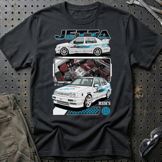 VW Volkswagen Jetta Fast And Furios Cars - Unisex T-Shirt-Beklædning-VW-Sort-S-Garage Culture Shop- garage - man cave - merchandise