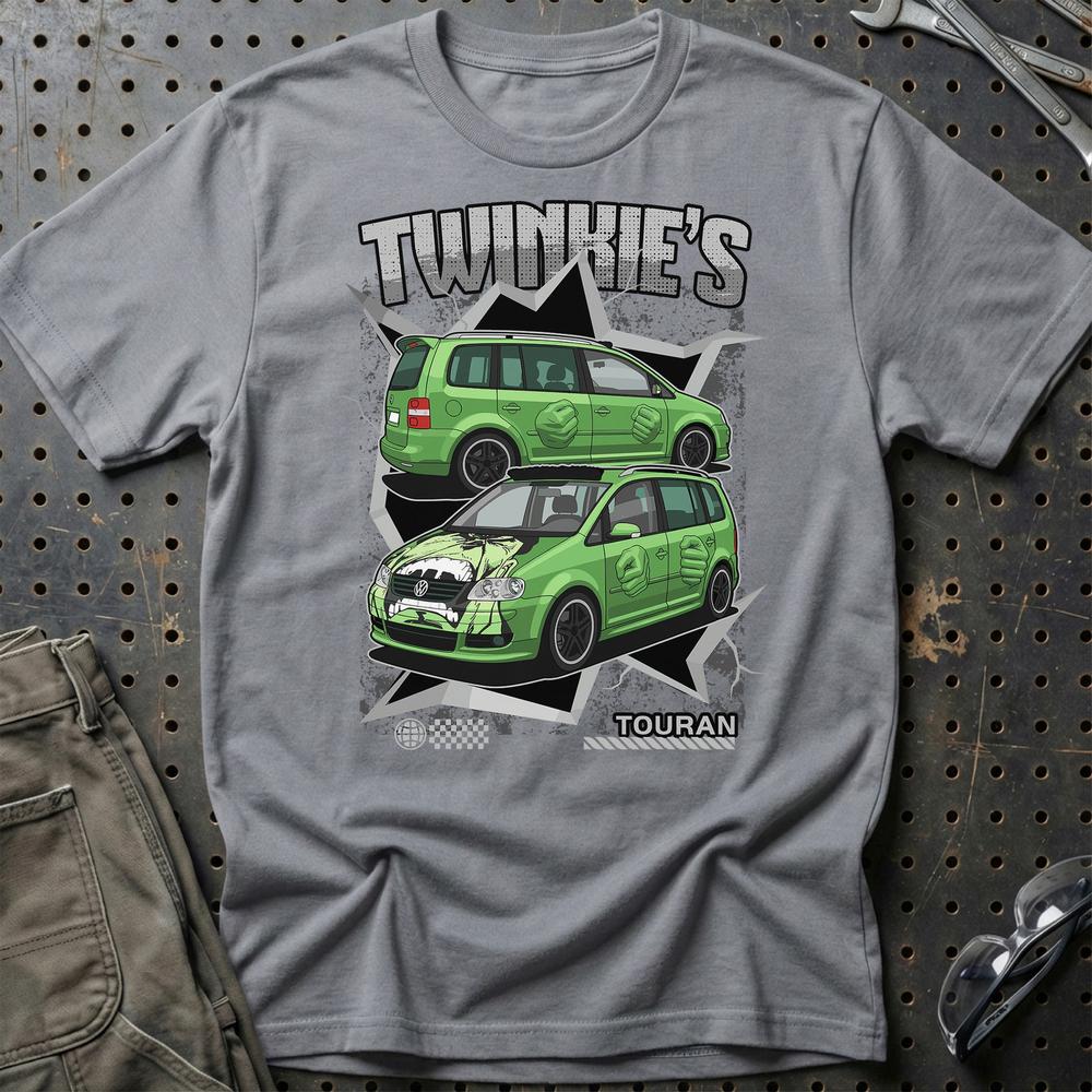 VW Volkswagen Touran Fast And Furios Cars T-Shirt-Beklædning-VW-Grå Sport-S-Garage Culture Shop- garage - man cave - merchandise