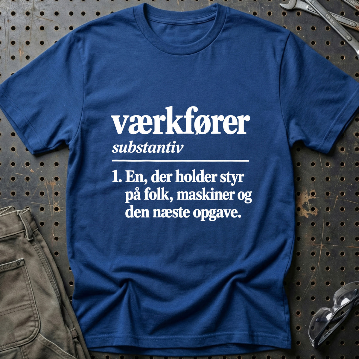 
Værkfører – Definition T-Shirt – Blå Royal