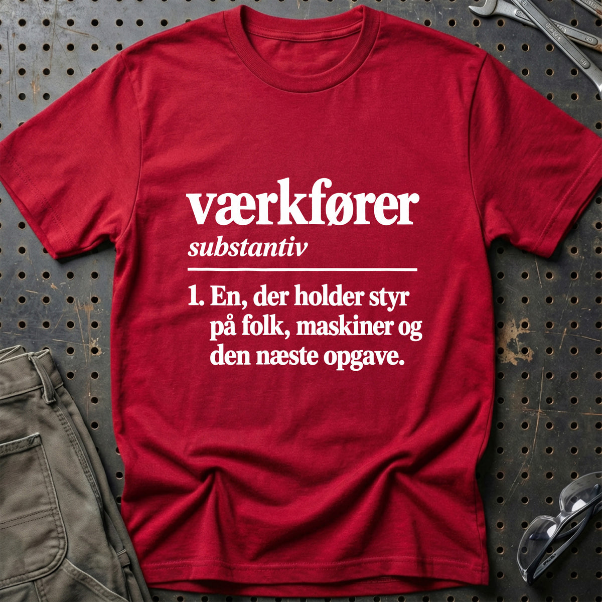 
Værkfører – Definition T-Shirt – Rød