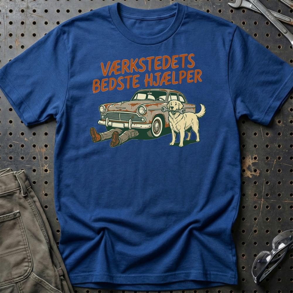 Værkstedets Bedste Hjælper T-Shirt-Beklædning-Garage Culture-Blå Royal-S-Garage Culture Shop- garage - man cave - merchandise