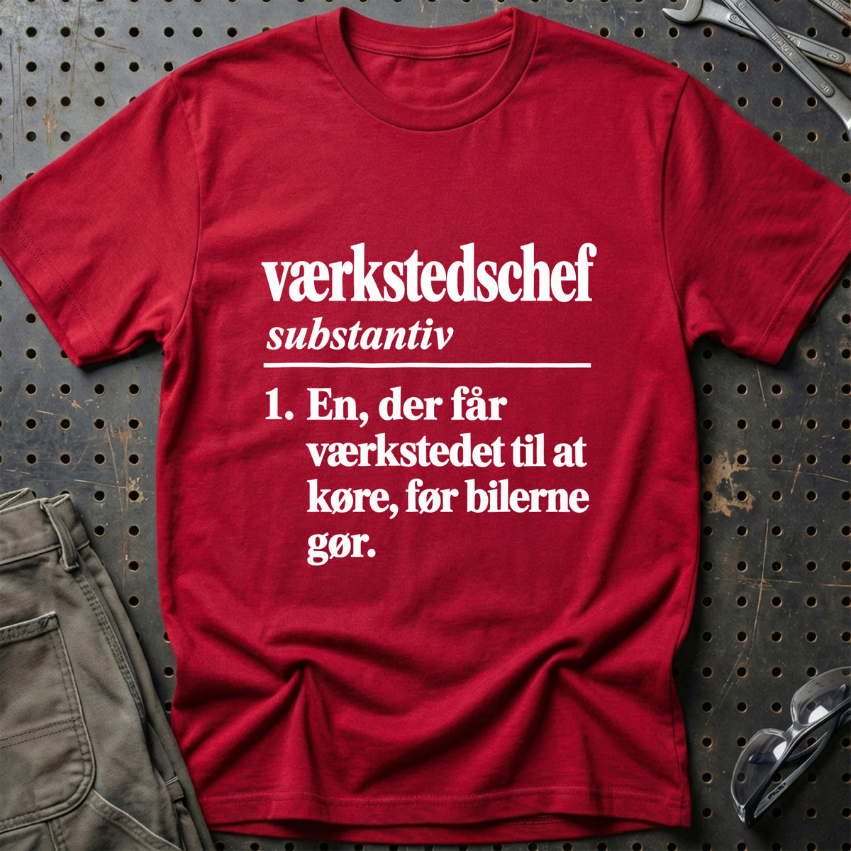 
Værkstedschef – Definition T-Shirt – Rød