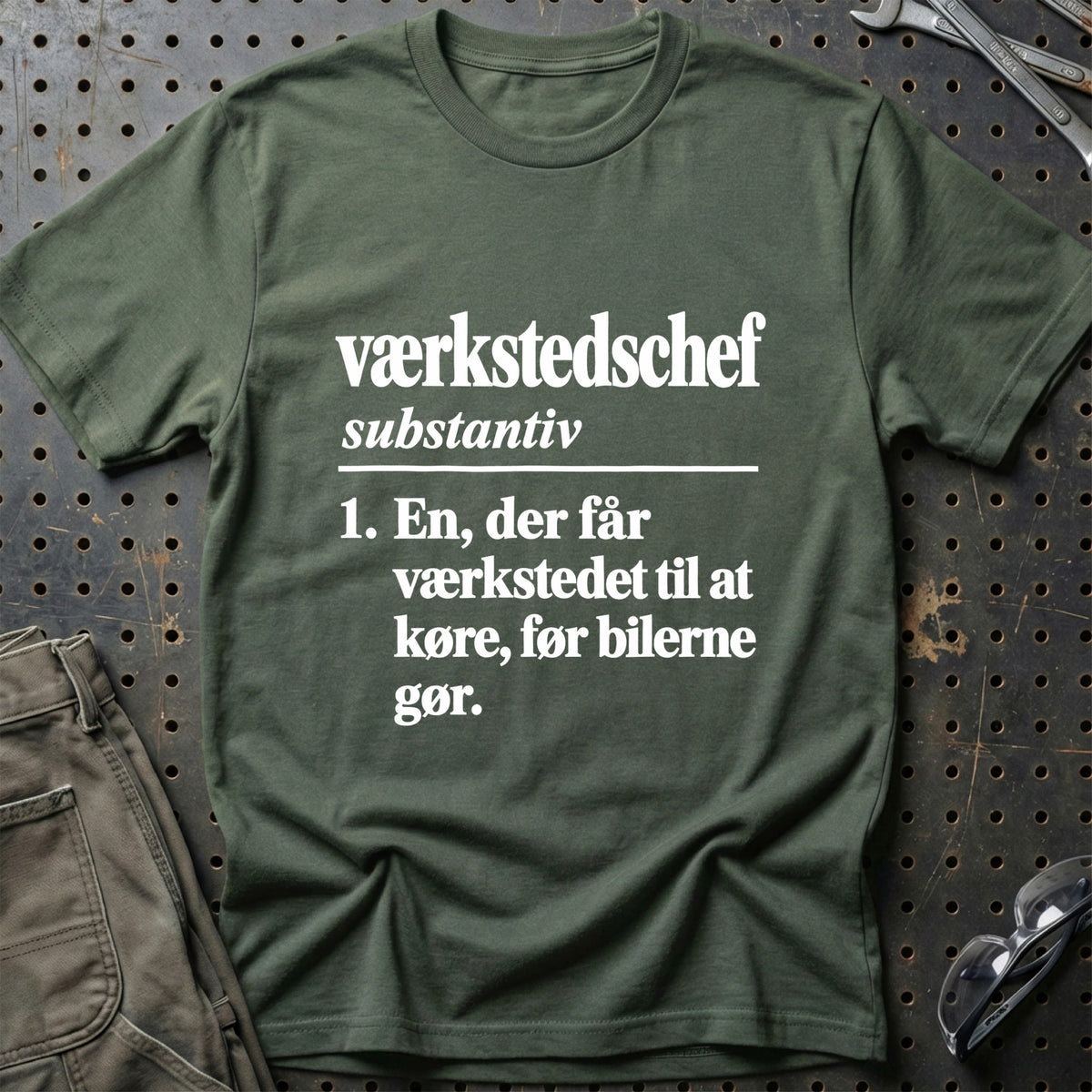 
Værkstedschef – Definition T-Shirt – Grøn Militær