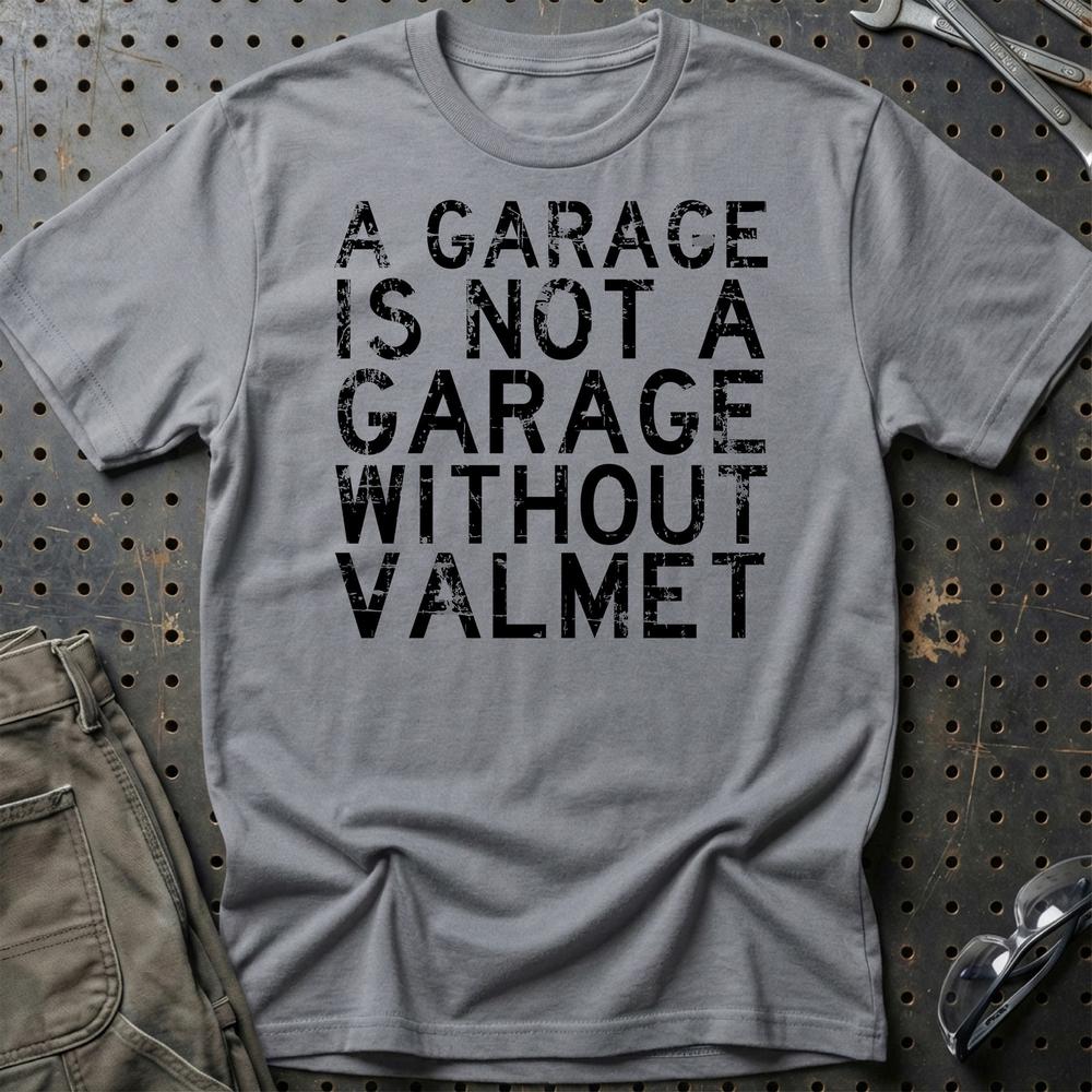 Valmet - A Garage Is Not A Garage Without Valmet T-Shirt-Beklædning-Valmet-Grå Sport-S-Garage Culture Shop- garage - man cave - merchandise