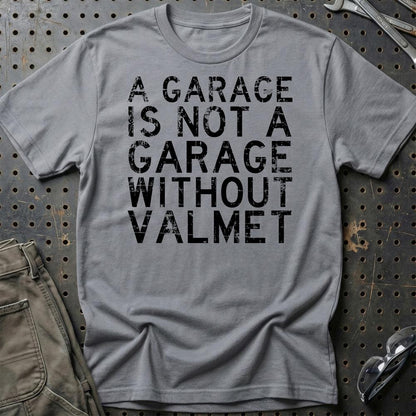 Valmet - A Garage Is Not A Garage Without Valmet - Unisex T-Shirt , Bomuld-Beklædning-Valmet-Grå Sport-S-Garage Culture Shop- garage - man cave - merchandise