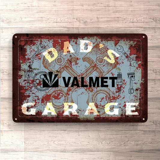 Valmet Dads Garage Vintage Skilte, Musemåtte, Dørmåtte-Skilte-Valmet-Garage Culture Shop- garage - man cave - merchandise
