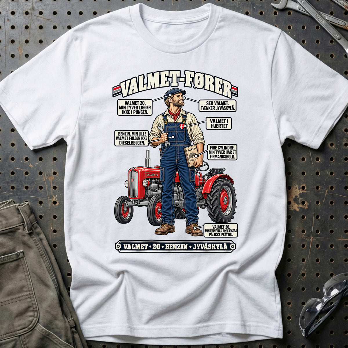 
Valmet-Fører T-Shirt – Hvid
