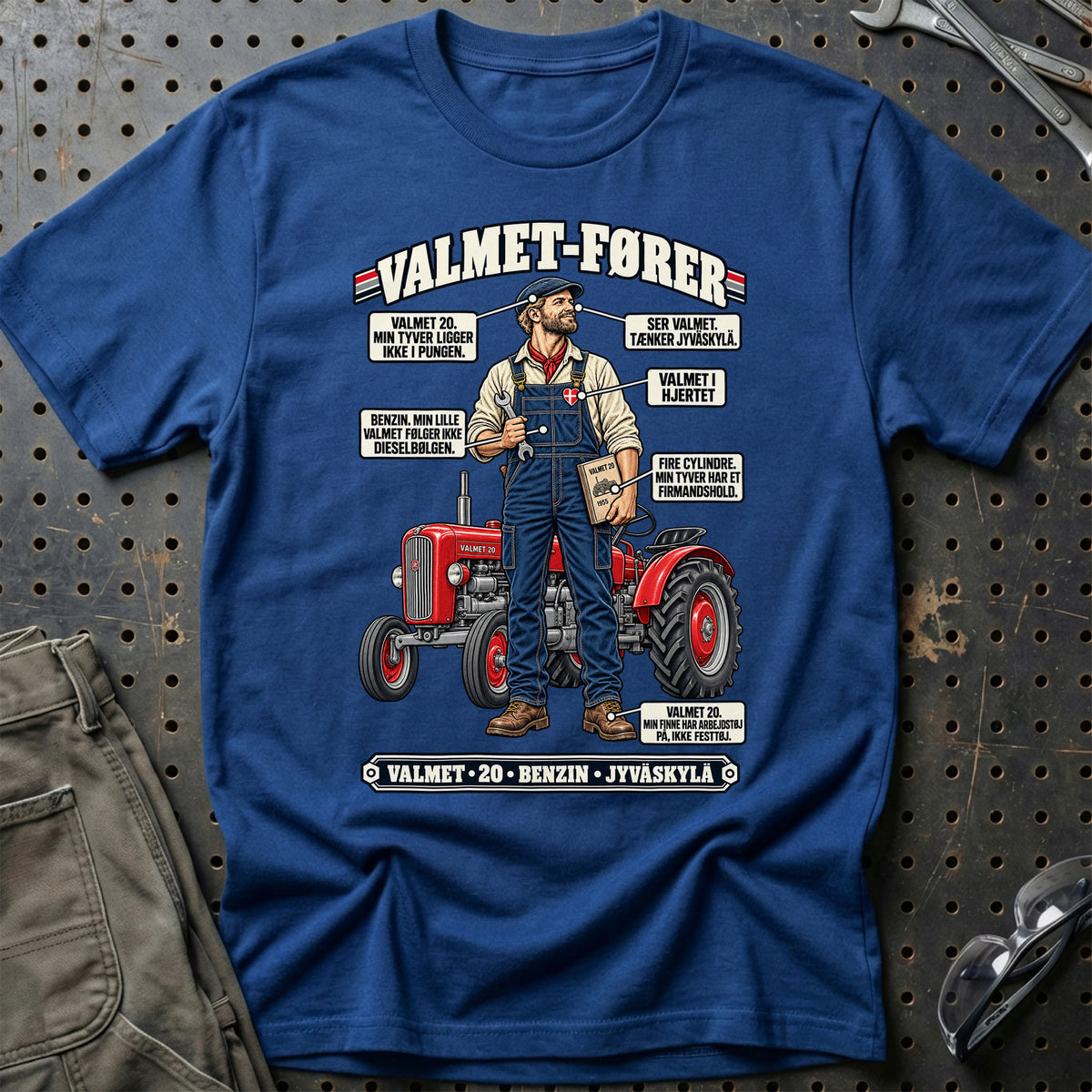 
Valmet-Fører T-Shirt – Blå Royal