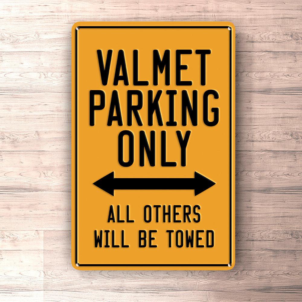 Valmet Parking Only Skilte, Musemåtte, Dørmåtte-Parking skilte-Valmet-Garage Culture Shop- garage - man cave - merchandise