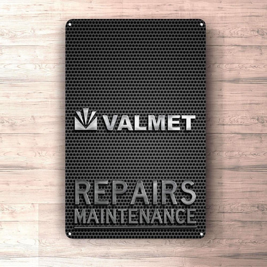 Valmet Repairs Maintenance Skilte, Musemåtte, Dørmåtte-Skilte-Valmet-Garage Culture Shop- garage - man cave - merchandise