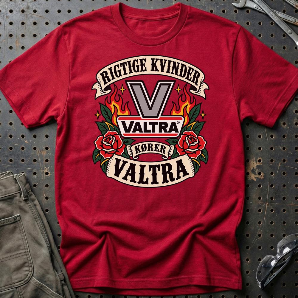 
Produktbillede af Valtra Rigtige Kvinder Kører – Roser og Flammer T-Shirt