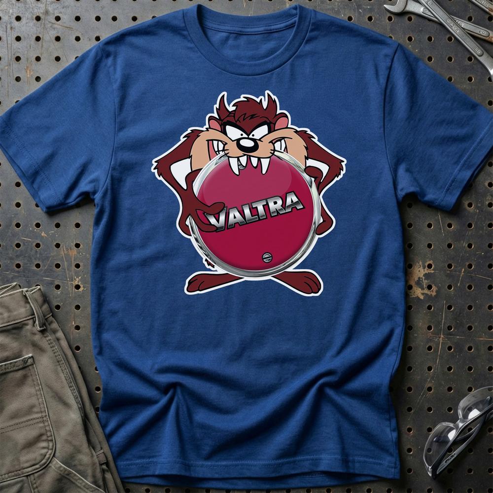 Valtra TAZ T-Shirt-Beklædning-Valtra-Blå Royal-S-Garage Culture Shop- garage - man cave - merchandise