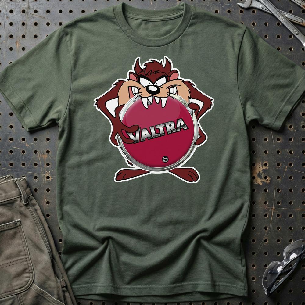 Valtra TAZ T-Shirt-Beklædning-Valtra-Grøn Militær-S-Garage Culture Shop- garage - man cave - merchandise