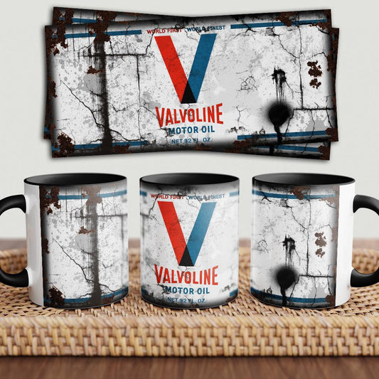 Valvoline "To Toner" Vintage Keramisk Krus-Krus-Motoroil-Garage Culture Shop- garage - man cave - merchandise