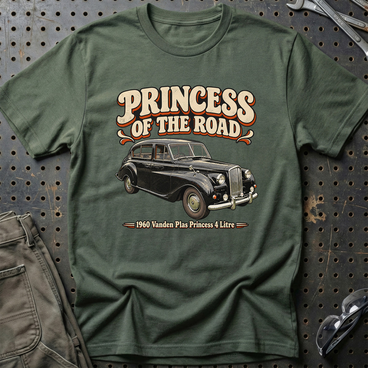 
Vanden Plas Princess 4 Litre 1960 – Princess of the Road T-Shirt – Grøn Militær