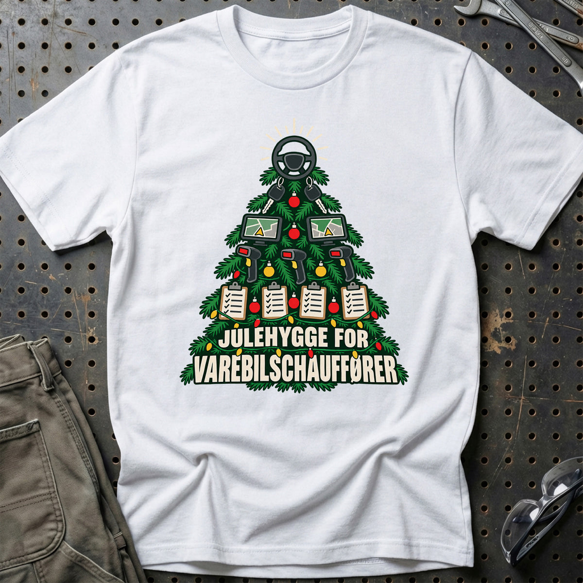 
Varebilschauffør – Julehygge – Unisex T-Shirt – Hvid