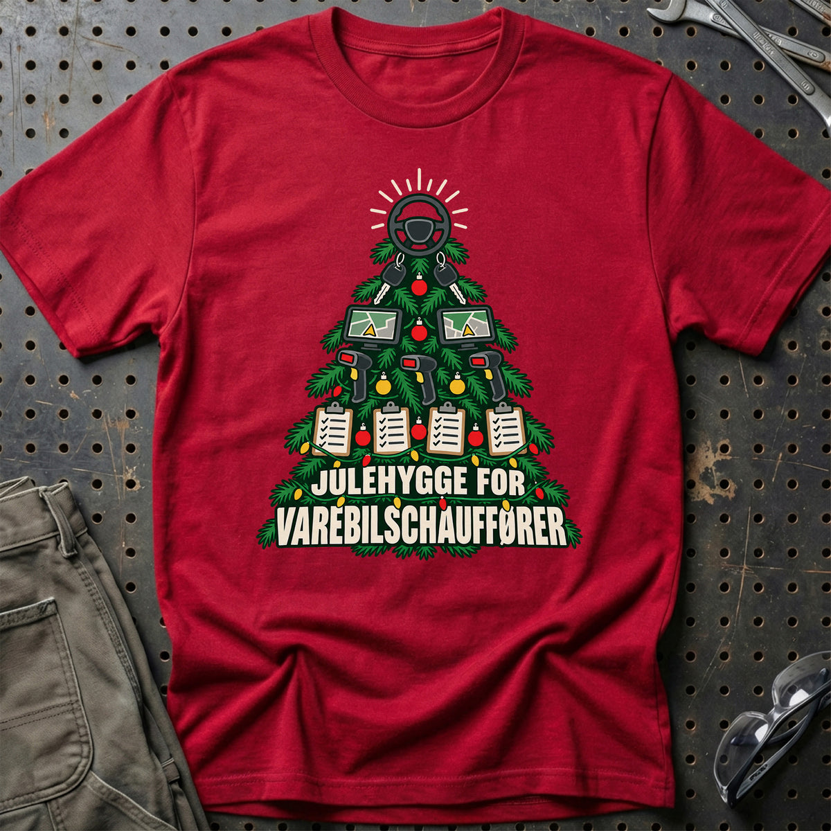 
Varebilschauffør – Julehygge – Unisex T-Shirt – Rød
