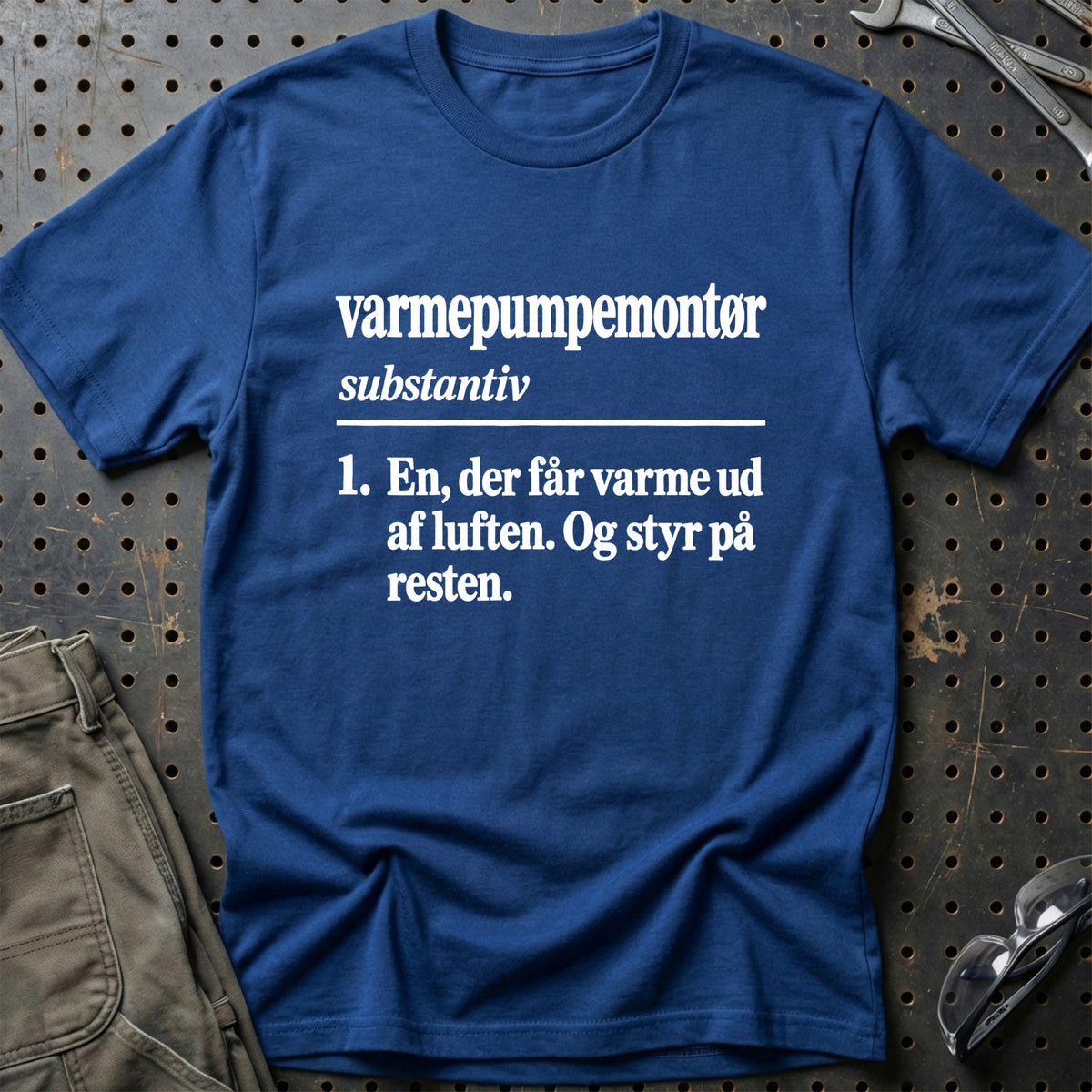
Varmepumpemontør – Definition T-Shirt – Blå Royal