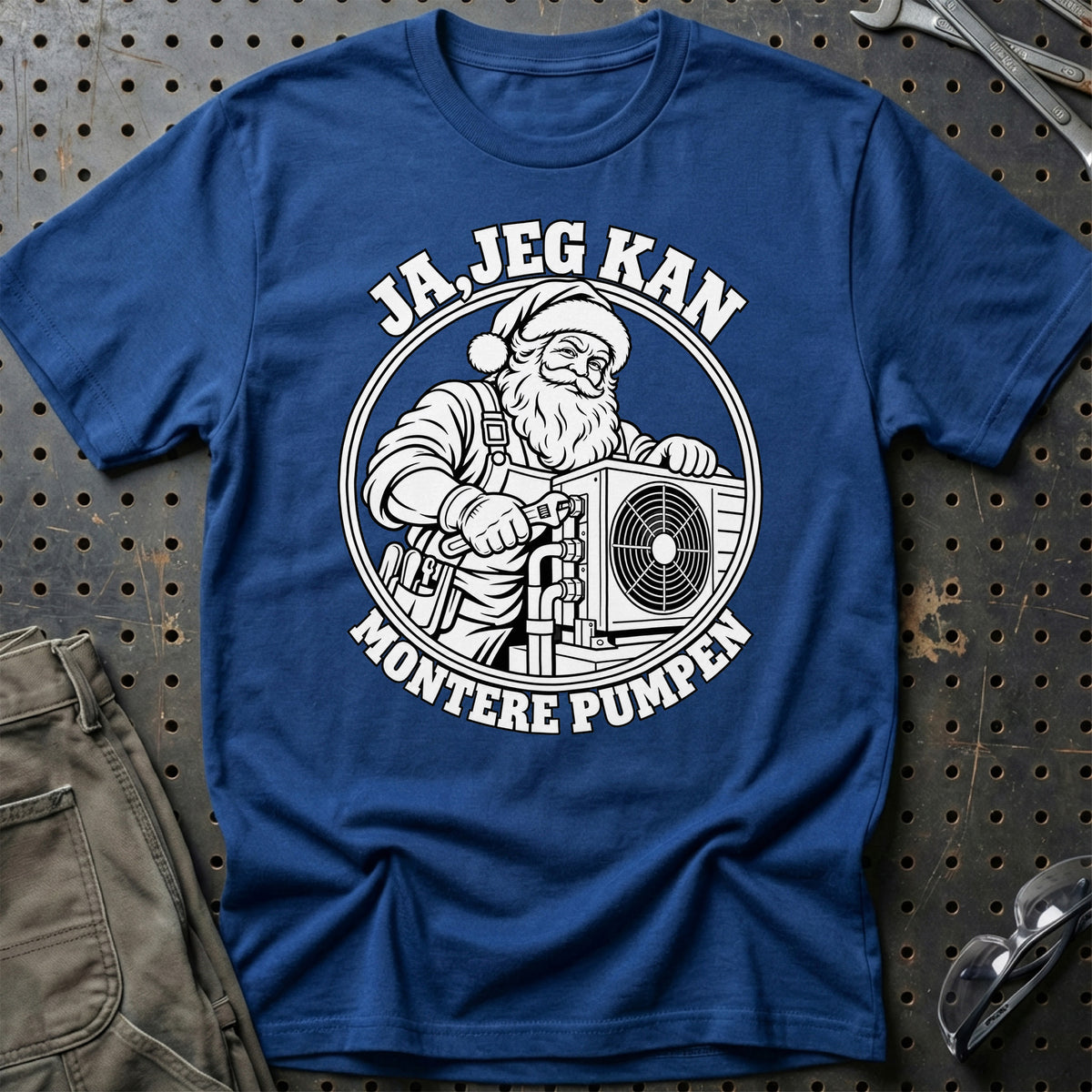 
Varmepumpemontør – Santa Kan Det – Jul T-Shirt – Blå Royal