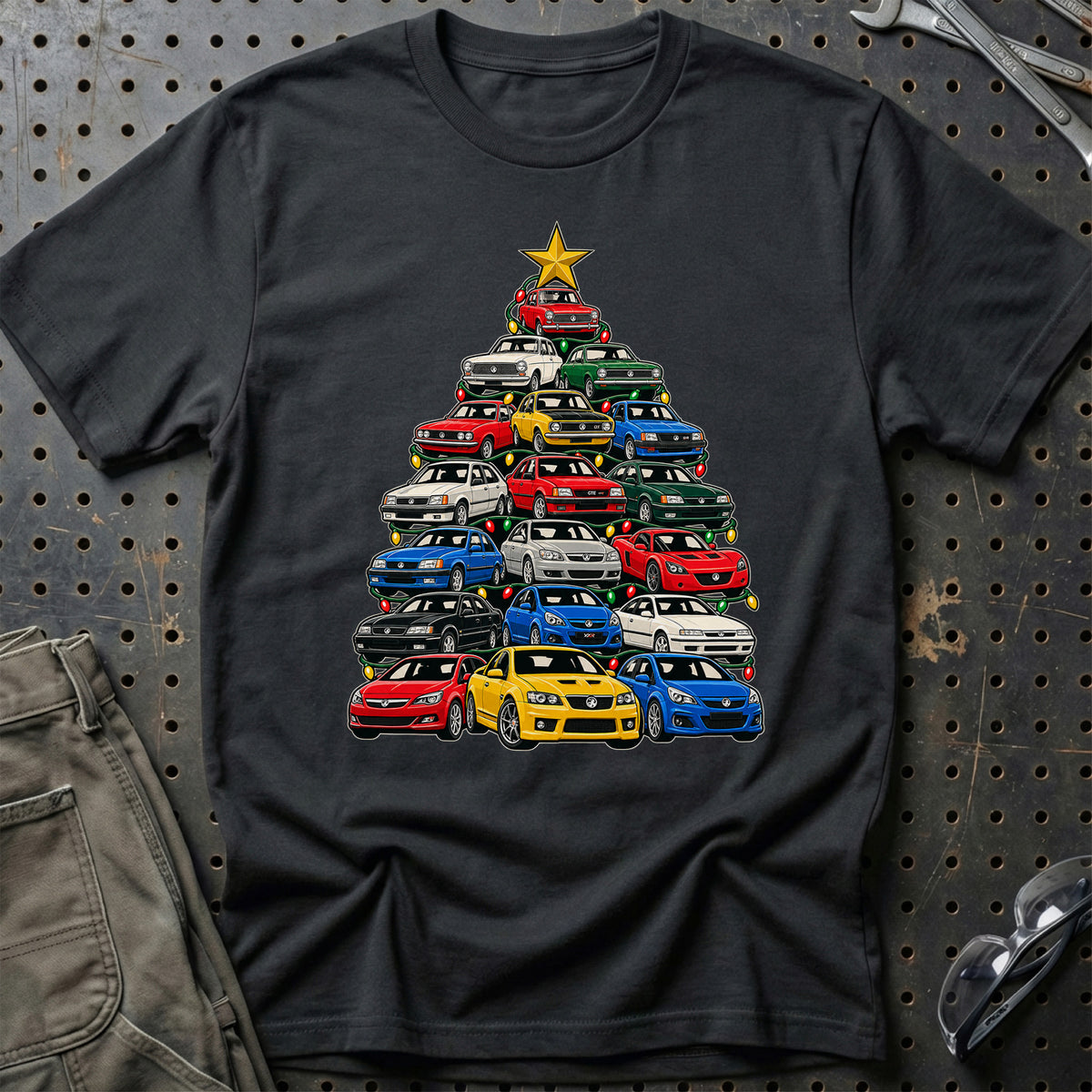 
Vauxhall Juletræ Christmas Tree Unisex T-Shirt – Sort – print foran
