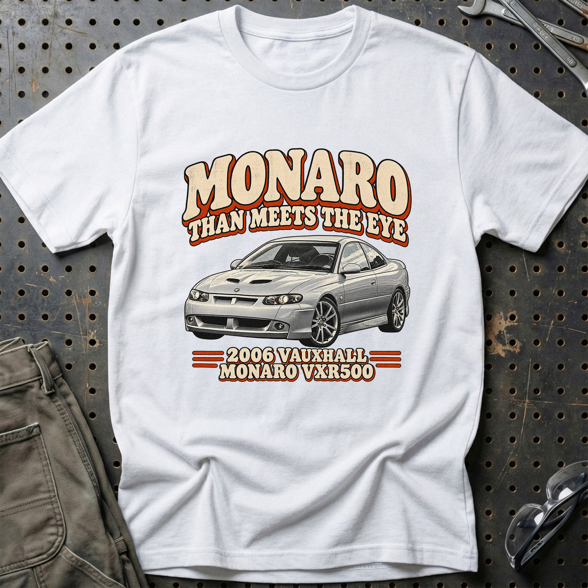 
Vauxhall Monaro VXR500 2006 – Monaro Than Meets the Eye T-Shirt – Hvid