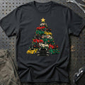 
Vector Juletræ Christmas Tree Unisex T-Shirt – Sort – print foran