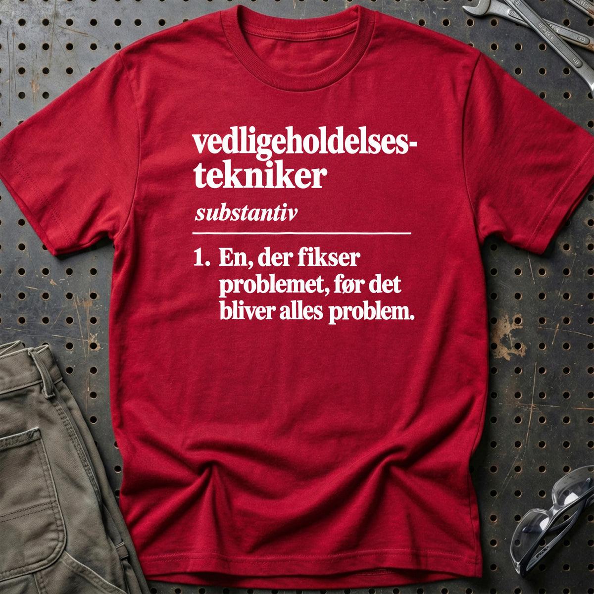 
Vedligeholdelsestekniker – Definition T-Shirt – Rød
