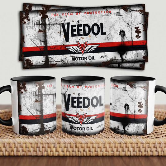 Veedol "To Toner" Vintage Keramisk Krus-Krus-Motoroil-Garage Culture Shop- garage - man cave - merchandise