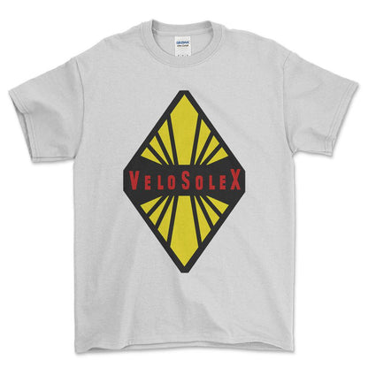 Velo Solex - Unisex T-Shirt , Bomuld-Beklædning-Velo Solex-Hvid-S-Forside-Garage Culture Shop- garage - man cave - merchandise
