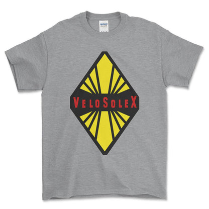 Velo Solex - Unisex T-Shirt , Bomuld-Beklædning-Velo Solex-Grå Sport-S-Forside-Garage Culture Shop- garage - man cave - merchandise