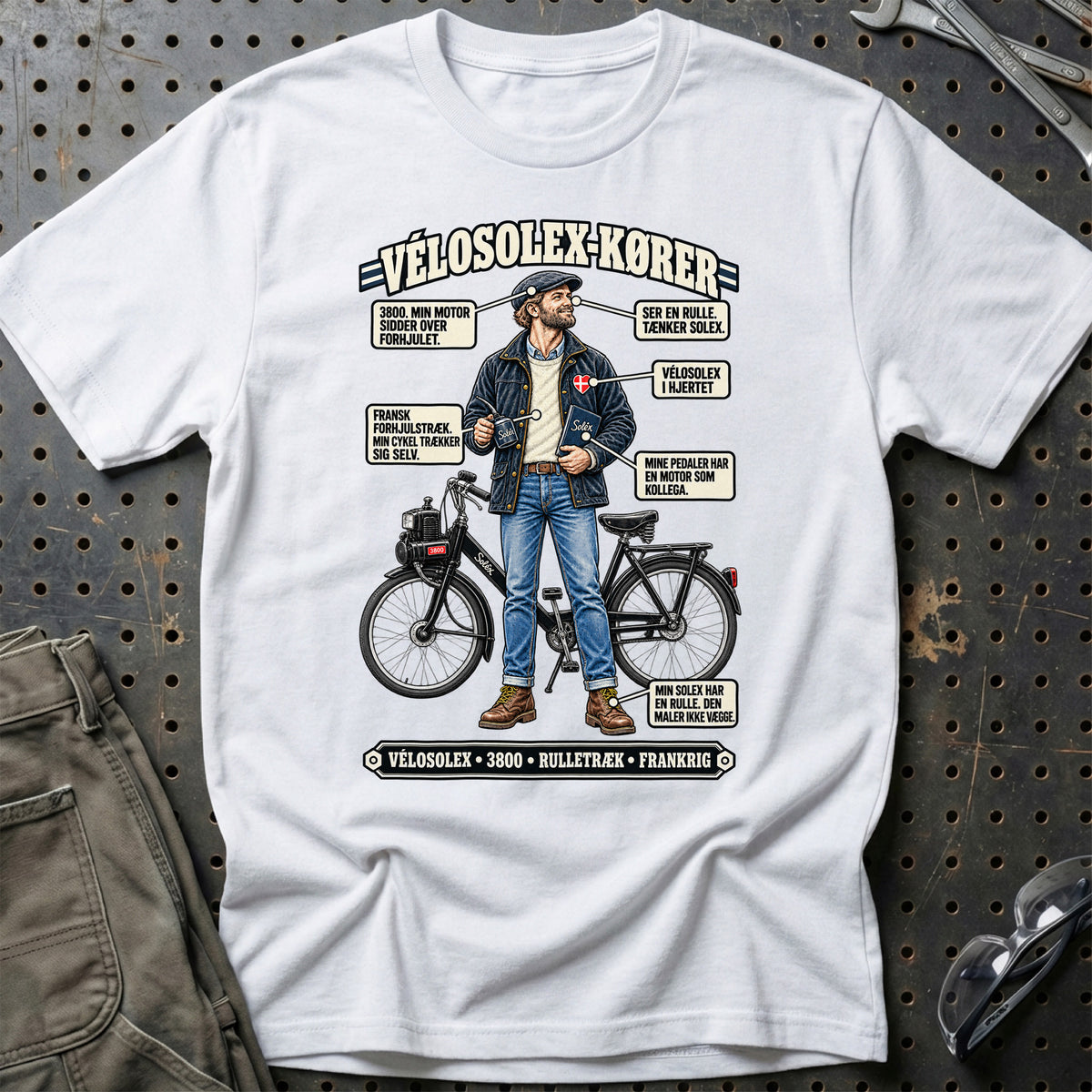
VéloSoleX-Kører T-Shirt – Hvid