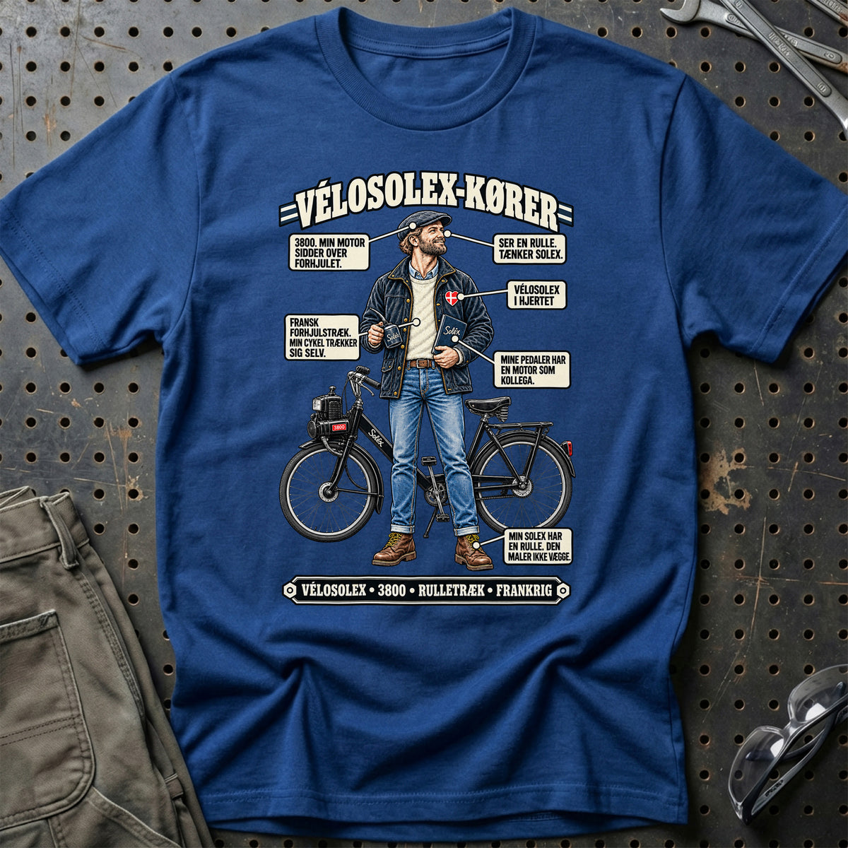 
VéloSoleX-Kører T-Shirt – Blå Royal