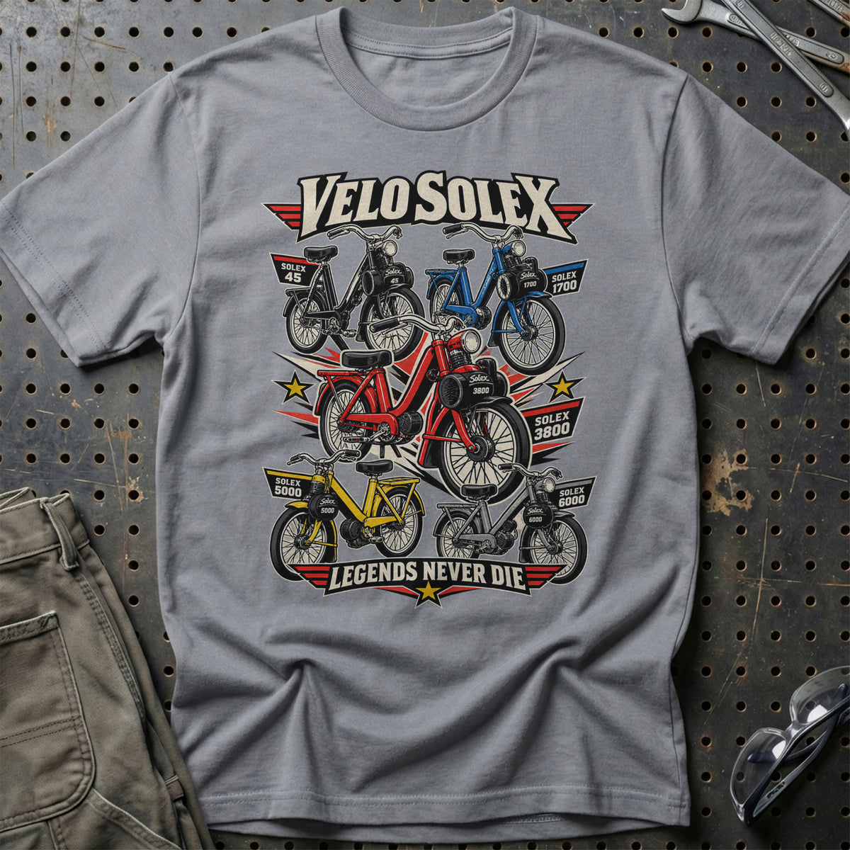 
Produktbillede af VéloSolex Legends Never Die T-Shirt