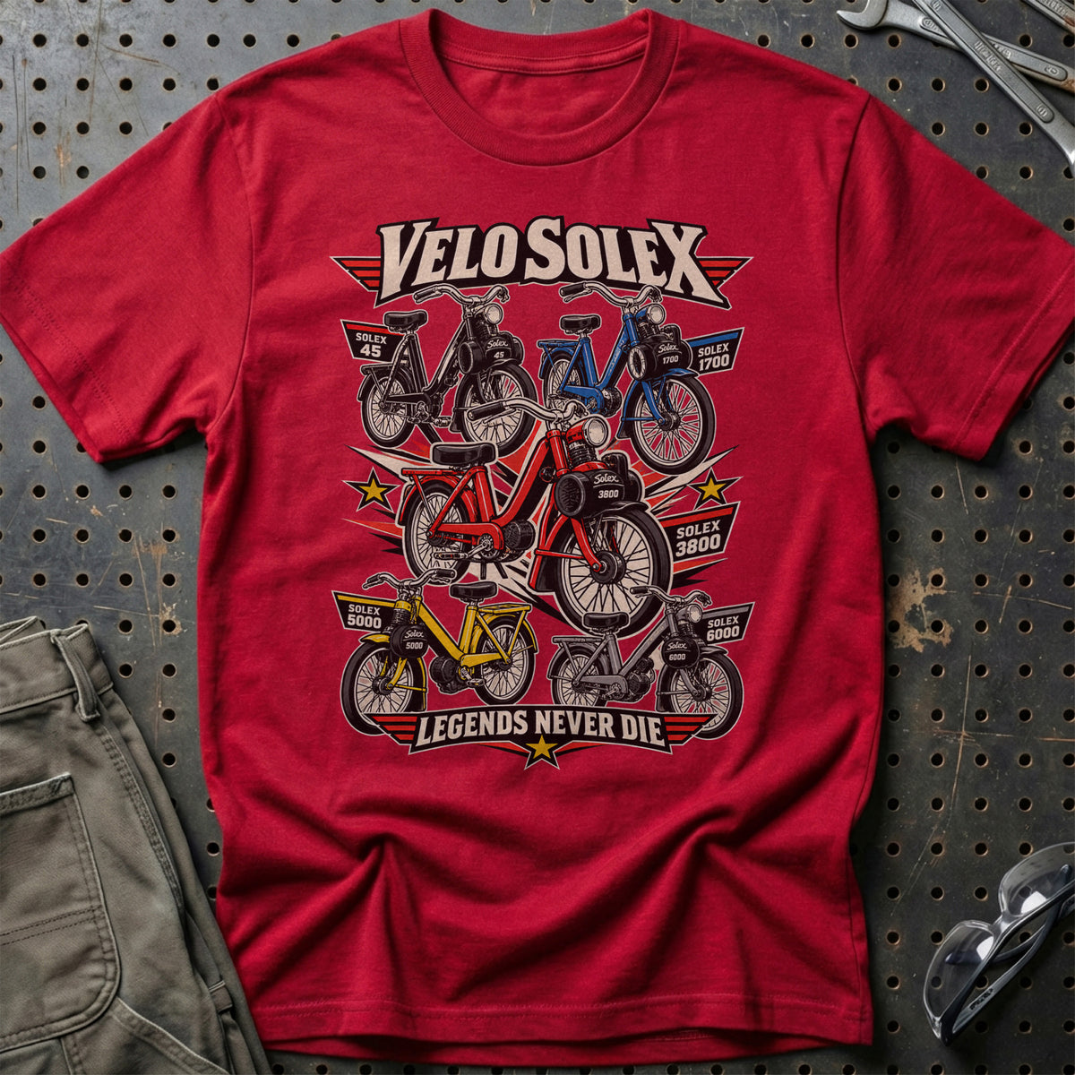 
Produktbillede af VéloSolex Legends Never Die T-Shirt