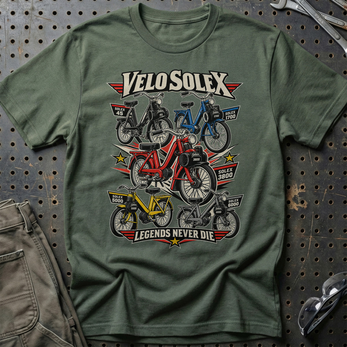 
Produktbillede af VéloSolex Legends Never Die T-Shirt