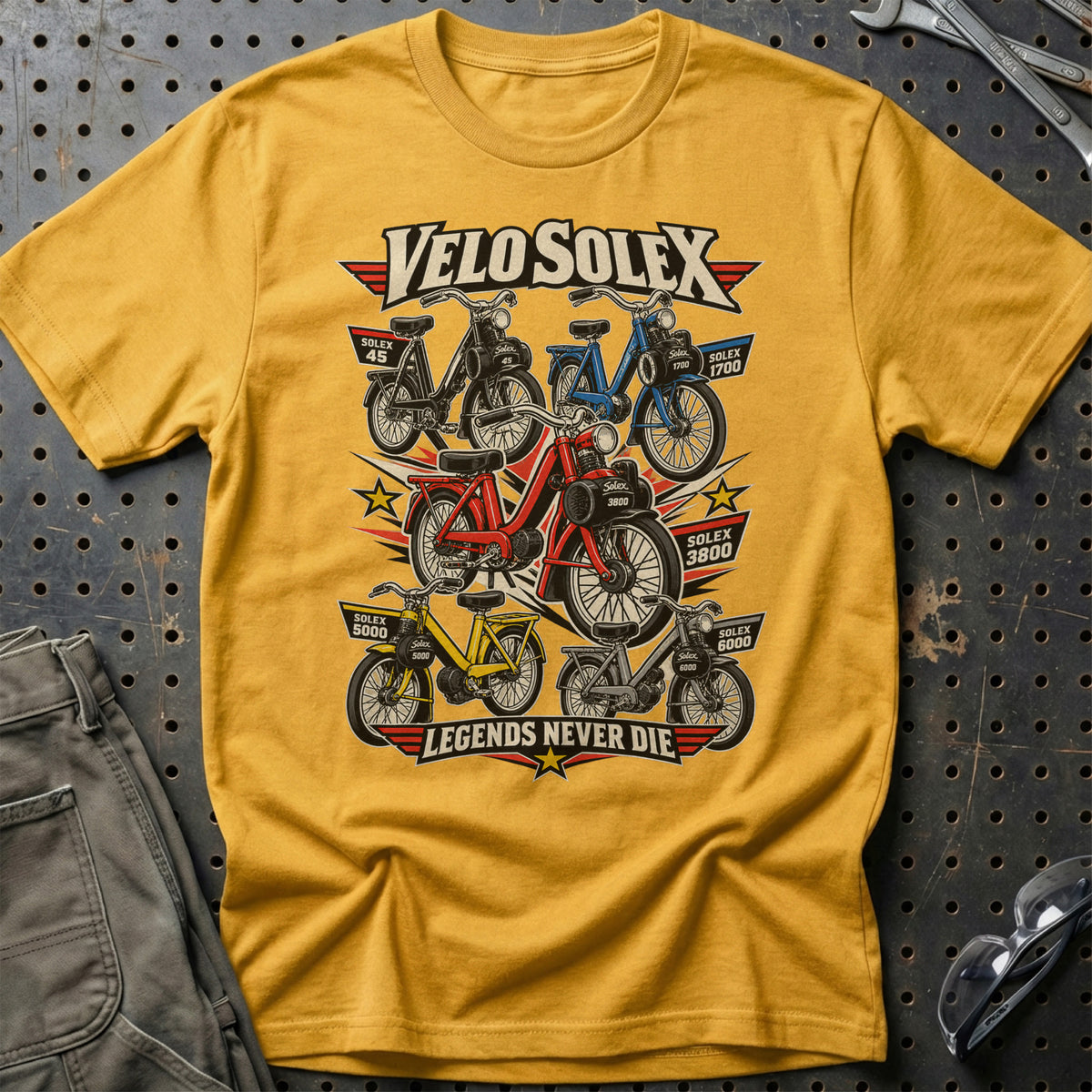 
Produktbillede af VéloSolex Legends Never Die T-Shirt