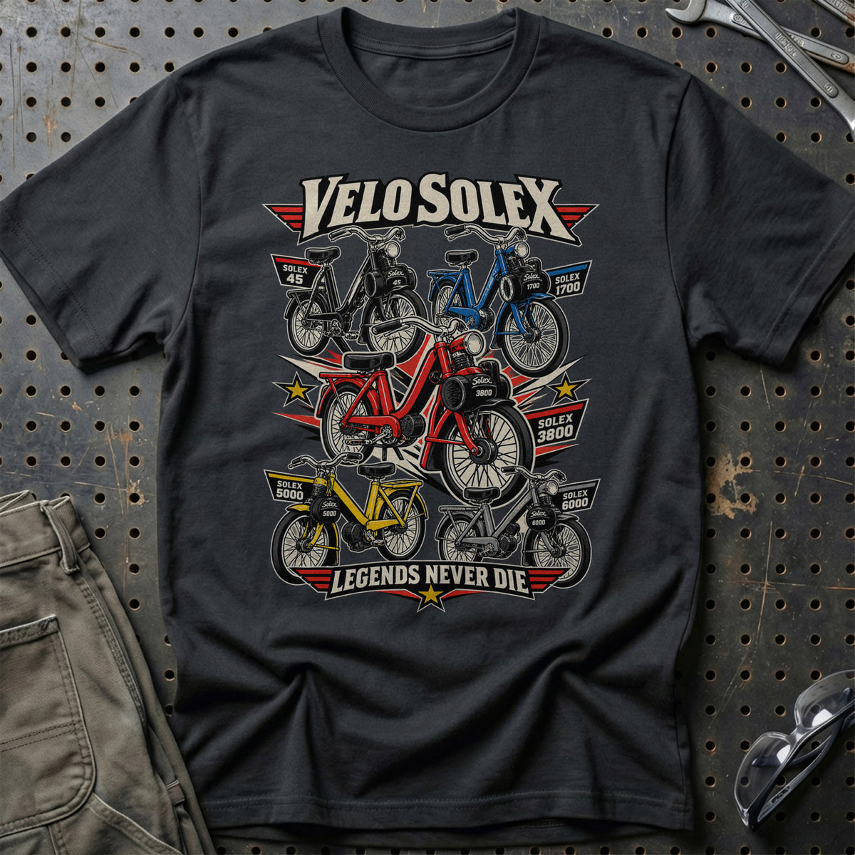 
Produktbillede af VéloSolex Legends Never Die T-Shirt