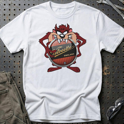 Velocete TAZ Unisex T-Shirt , Bomuld-Beklædning-Velocette-Hvid-S-Garage Culture Shop- garage - man cave - merchandise