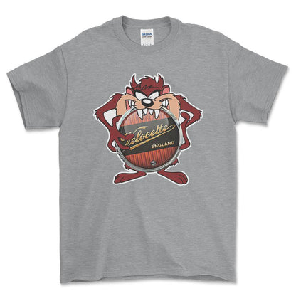 Velocete TAZ Unisex T-Shirt , Bomuld-Beklædning-Velocette-Grå Sport-S-Forside-Garage Culture Shop- garage - man cave - merchandise