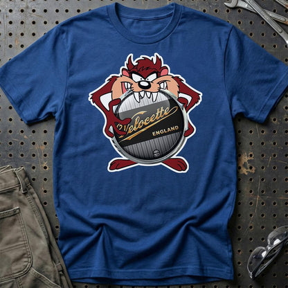 Velocete TAZ Unisex T-Shirt , Bomuld-Beklædning-Velocette-Blå Royal-S-Garage Culture Shop- garage - man cave - merchandise