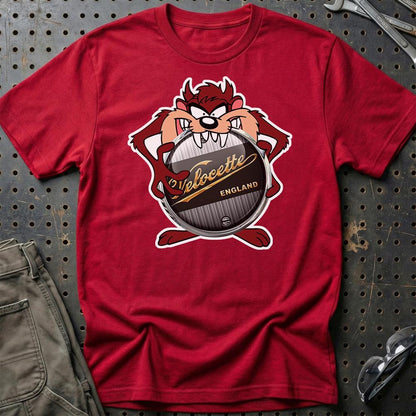 Velocete TAZ Unisex T-Shirt , Bomuld-Beklædning-Velocette-Rød-S-Garage Culture Shop- garage - man cave - merchandise