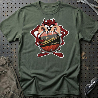 Velocete TAZ Unisex T-Shirt , Bomuld-Beklædning-Velocette-Grøn Militær-S-Garage Culture Shop- garage - man cave - merchandise