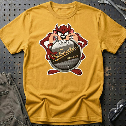 Velocete TAZ Unisex T-Shirt , Bomuld-Beklædning-Velocette-Guld-S-Garage Culture Shop- garage - man cave - merchandise